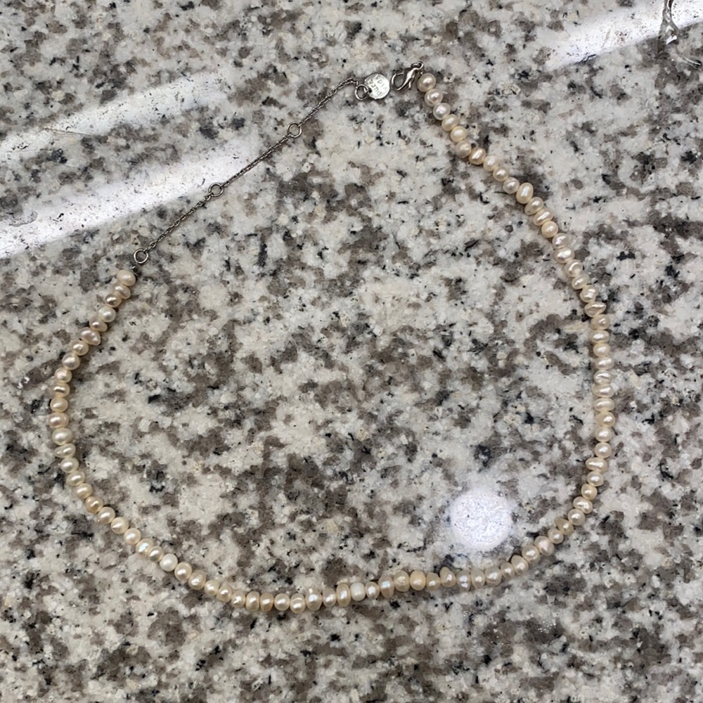 Pura Vida pearl choker necklace